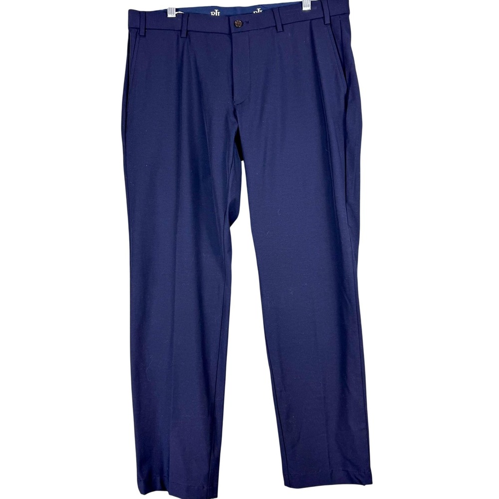 Lauren Ralph Lauren Pants Mens 36x30 Blue Stretch‎ Flat Front Work Slacks Office